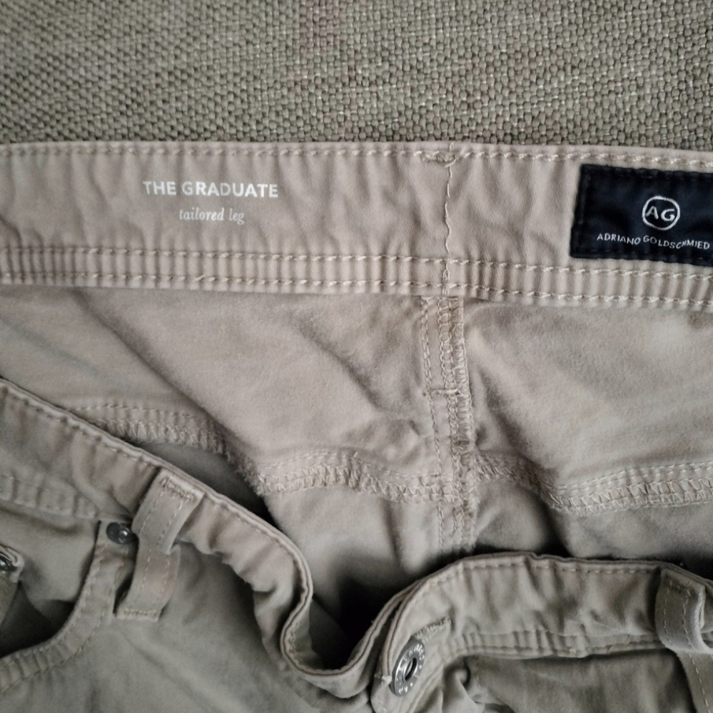 AG Adriano Goldschmeid The Graduate Khaki Slacks 38x34